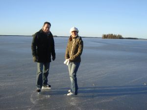 Deze maand hebben we ook onze schaatsen getest...!