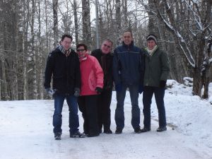 Bas, Ria, Cor, Jan, Marian in de sneeuw..!!